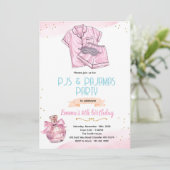 Perfume and Pajamas party Invitation Einladung (Stehend Vorderseite)