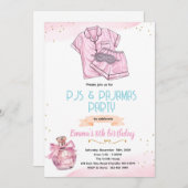 Perfume and Pajamas party Invitation Einladung (Vorne/Hinten)