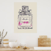 Perfume bottle fashion watercolour illustration poster (Küche)