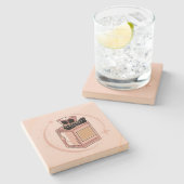 Perfume Stone Coaster Steinuntersetzer (Seitenansicht)