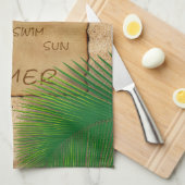 Pergament auf dem Sandboden - Küchentuch (Viertel Falte)