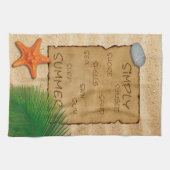 Pergament auf dem Sandboden - Küchentuch (Horizontal)