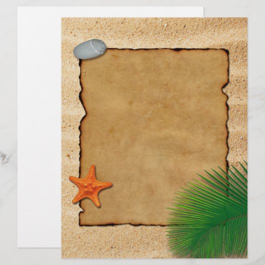 Pergament auf Sand - Letterhead-Geschirr (Vorne/Hinten)