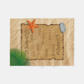 Pergament auf Sandgrund - Fleece Blanket (Vorderseite (Horizontal))