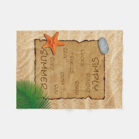 Pergament auf Sandgrund - Fleece Blanket (Vorderseite (Horizontal))