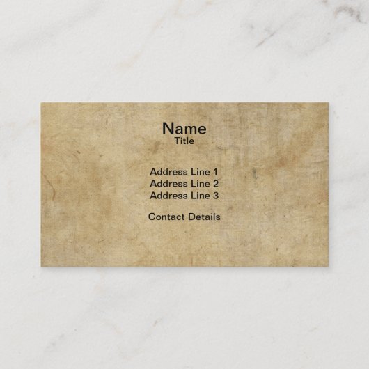 Pergament-Beschaffenheit Visitenkarte (Vorderseite)