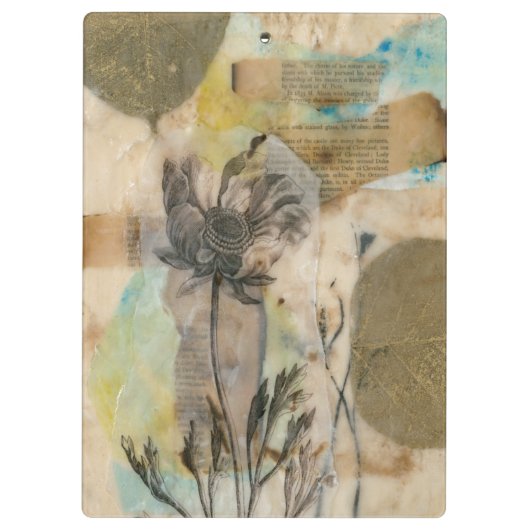 Pergament Blumen-II Klemmbrett (Rückseite)