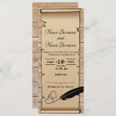 Pergament Einladung (Vorne/Hinten)