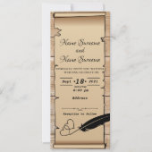 Pergament Einladung (Vorderseite)