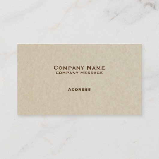 Pergament farbige Visitenkarte (Rückseite)