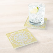 Pergament Glasuntersetzer (Schrägansicht)