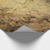 Pergament Gold und brauner Marmor Geschenkpapier (Ecke)