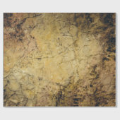 Pergament Gold und brauner Marmor Geschenkpapier (Flach)