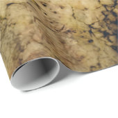 Pergament Gold und brauner Marmor Geschenkpapier (Rolleneckpunkt)
