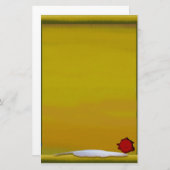 Pergament mit Spule u. rotem Wachs-Drache-Siegel Briefpapier (Vorne/Hinten)