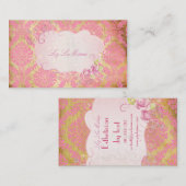 Pergament PixDezines Rosette Damask/Imitat Visitenkarte (Vorne/Hinten)