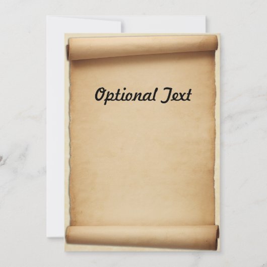 Pergament-Proklamations-Rolle Einladung (Vorderseite)