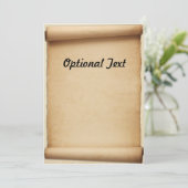 Pergament-Proklamations-Rolle Einladung (Stehend Vorderseite)