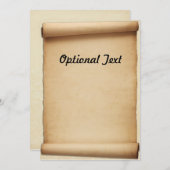 Pergament-Proklamations-Rolle Einladung (Vorne/Hinten)