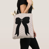 Pergament-Punkt-kombinierte schwarze Tasche (Von Nahem)