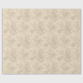 Pergament-Rose Damask Goth Wrapping Paper Geschenkpapier (Flach)