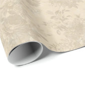 Pergament-Rose Damask Goth Wrapping Paper Geschenkpapier (Rolleneckpunkt)