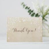 Pergament-Schein Dankeskarte (Stehend Vorderseite)