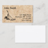 Pergament-Tintenfass-Visitenkarte Visitenkarte (Vorne/Hinten)