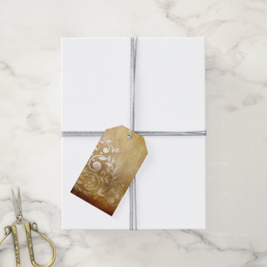 Pergament und Wirbel Geschenkanhänger (Mit Garn)