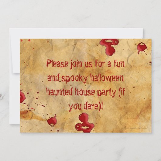 Pergament Vintages Party Einladung (Rückseite)