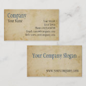 Pergament Visitenkarte (Vorne/Hinten)