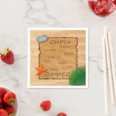 Pergament zum Sandhintergrund - Papier Napkin Serviette (Beispiel)