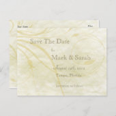 Pergamente Save the Date Ankündigungspostkarte (Vorne/Hinten)
