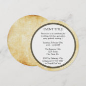 Pergamentpapier des Hintergrund-| Einladung (Vorne/Hinten)