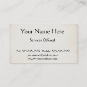 Pergamentpapier des Hintergrund-| Visitenkarte (Rückseite)