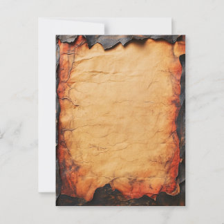 Pergamentpapier mit gesungenen Kanten Postkarte