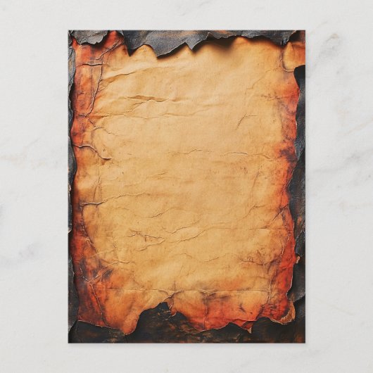 Pergamentpapier mit gesungenen Kanten Postkarte (Vorderseite)