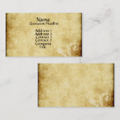 Pergamentpapier-Visitenkarte Visitenkarte (Vorne/Hinten)