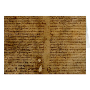 Pergamenttext mit antikem Schreiben, altes Papier