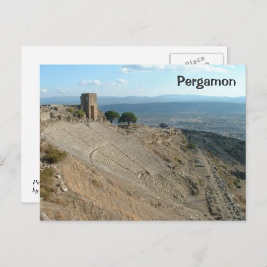 Pergamon Postkarte (Vorne/Hinten)