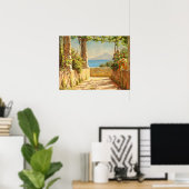 Pergola auf Capri, Emil Wennerwald Poster (Heimbüro)