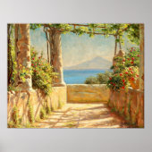 Pergola auf Capri, Emil Wennerwald Poster (Vorne)