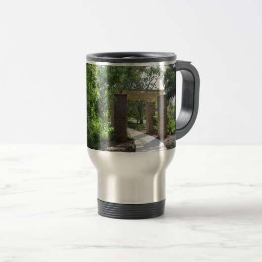 Pergola auf einem Weg Reisebecher (VorderseiteRechts)