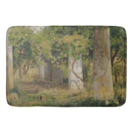 Pergola mit Weintrauben (Weinlandschaft) Badematte