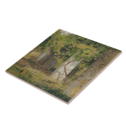 Pergola mit Weintrauben (Weinlandschaft) Fliese (Seite)