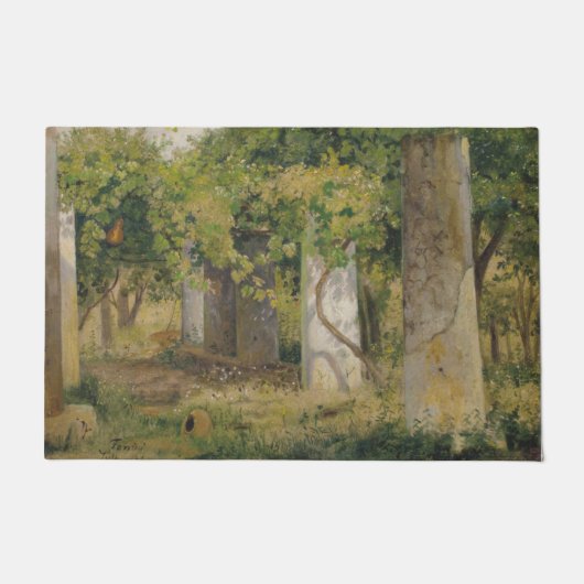 Pergola mit Weintrauben (Weinlandschaft) Fußmatte (Vorderseite)