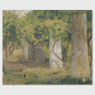 Pergola mit Weintrauben (Weinlandschaft) Geschenkpapier