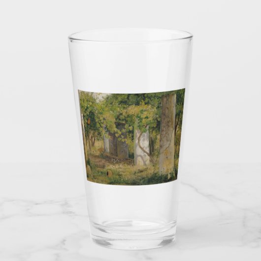 Pergola mit Weintrauben (Weinlandschaft) Glas (Vorderseite)