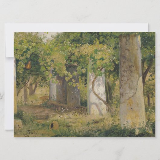 Pergola mit Weintrauben (Weinlandschaft) Karte (Vorderseite)