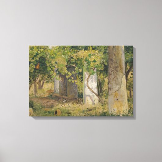 Pergola mit Weintrauben (Weinlandschaft) Leinwanddruck (Vorderseite)